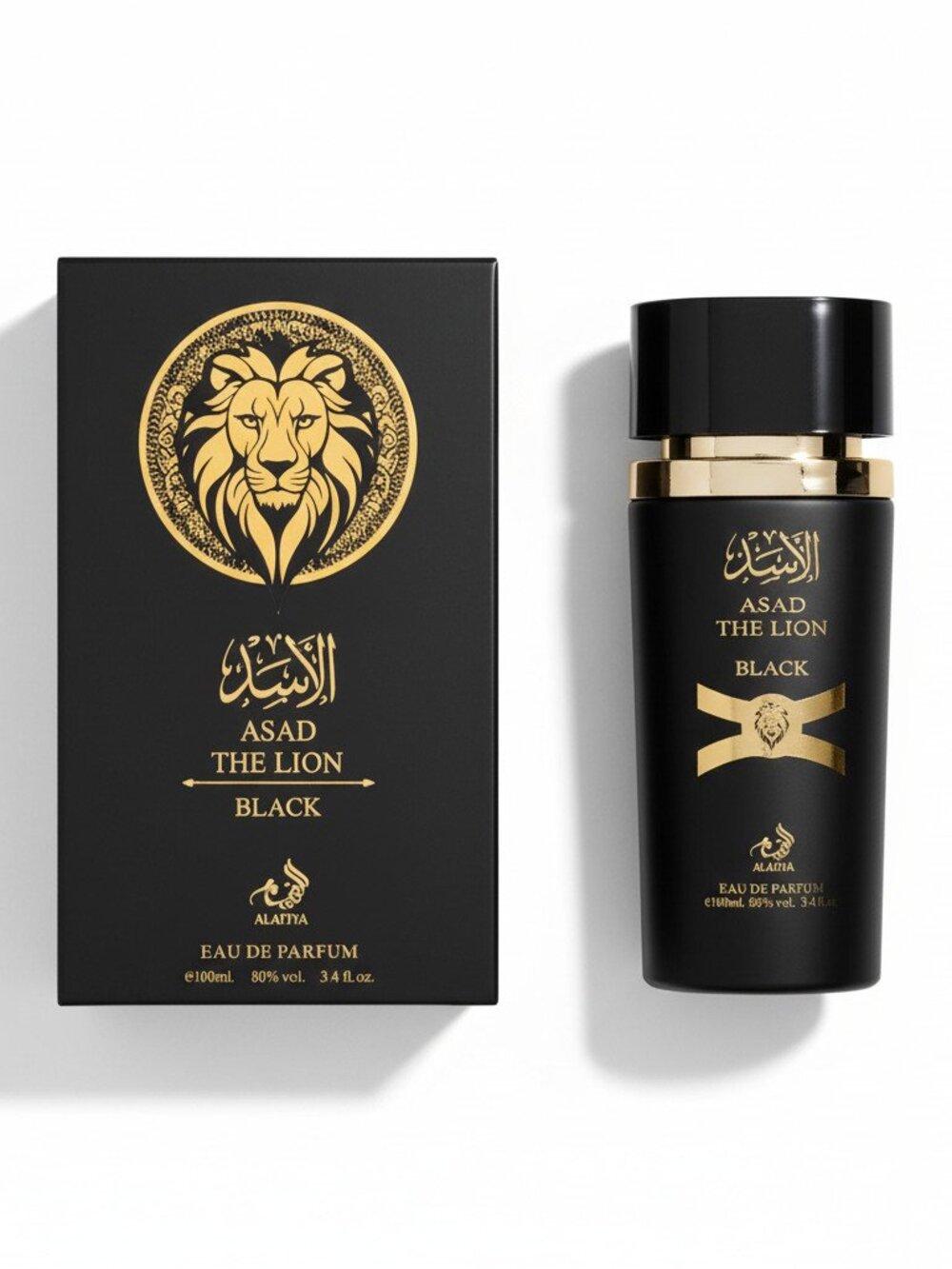 Asad The Lion Black Eau De Parfume By Alafia 3.4 Oz For Men